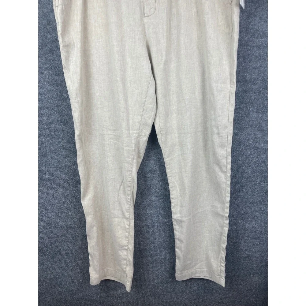 Tommy Bahama Linen Pull on Pant Men's 2XLT Stone Khaki New Beach Coast